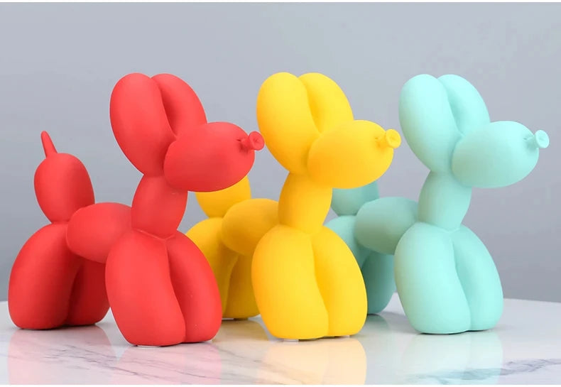Matte Balloon Dog Statue - Resin Sculpture | Modern Nordic Home Decor