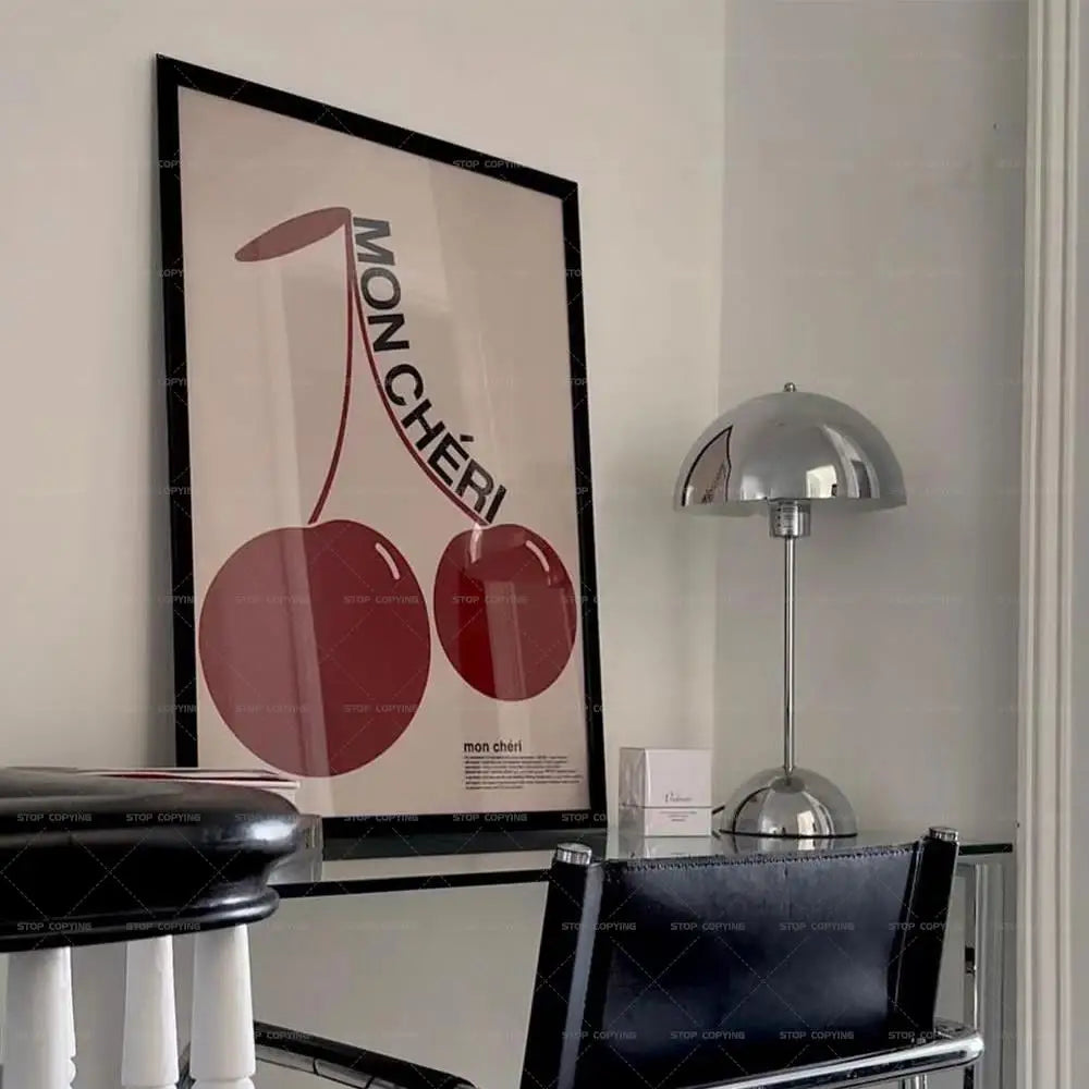 Retro Mon Cheri Canvas Wall Art Painting Poster for Living Bedroom ,Hallway etc