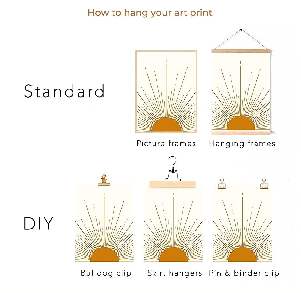 Modern Bauhaus 1919 Bright Orange Toned Retro Contemporary Wall Art Canvas Painting Posters For Living Room Home Decor