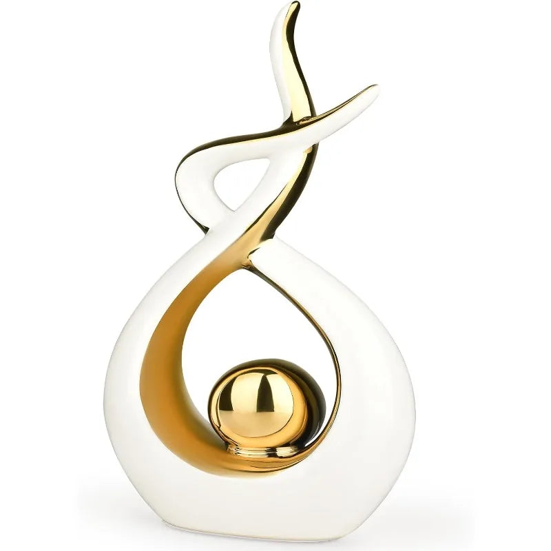 Modern Abstract Art Ceramic Statue Sculpture Home Decoration Living Room Dining Room Ornaments for Office Table Hopeful Flame