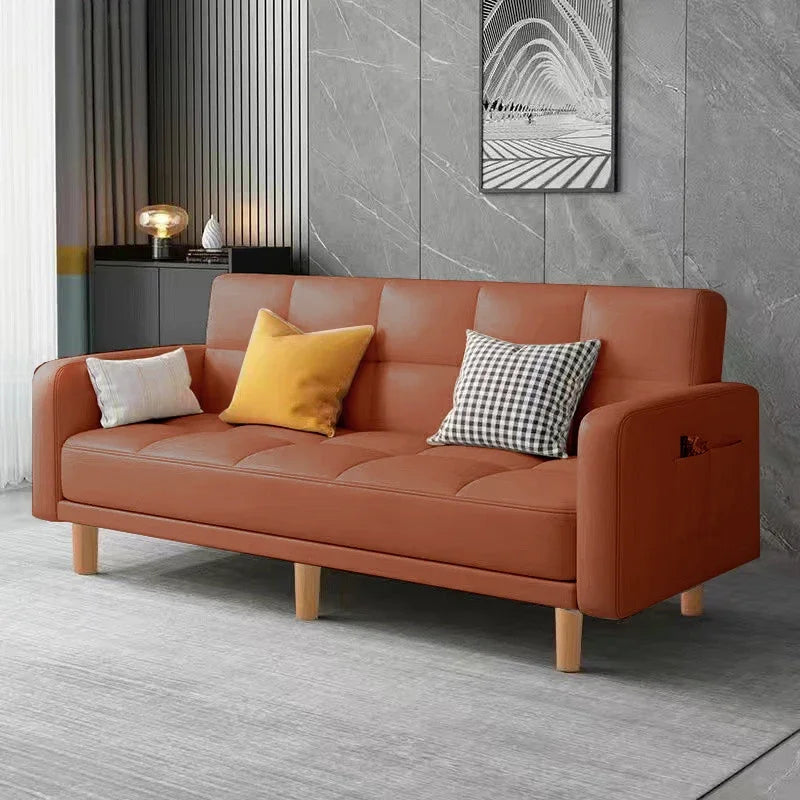 Sofa living room Small apartment rental room Folding sofa bed Single double bedroom Simple modern apartment Fabric sofa