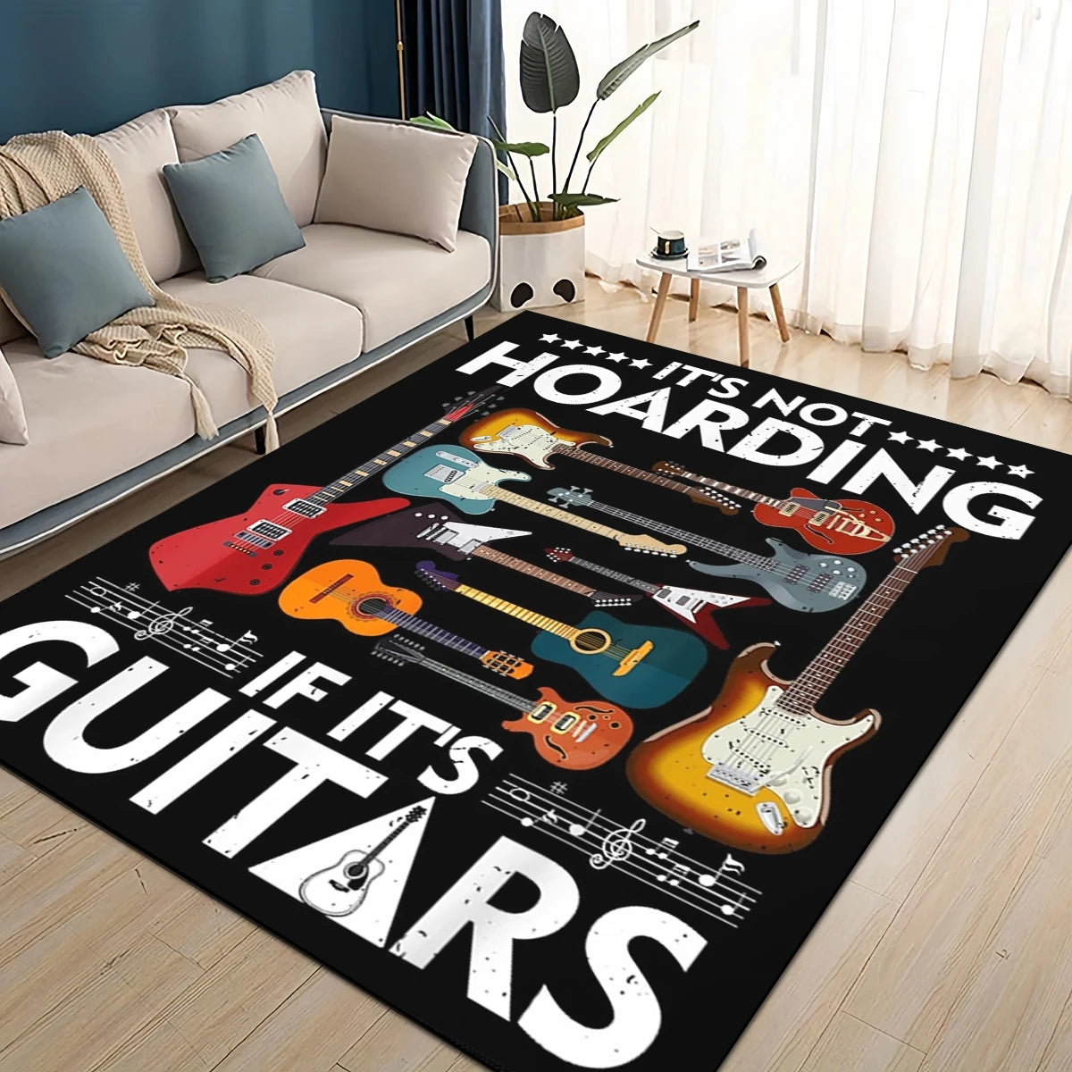 3D Retro Fender logo Guitar Instruments Music Carpet Rug for Living Room Bedroom Home Sofa Decoration,kids Non-slip Floor Mat