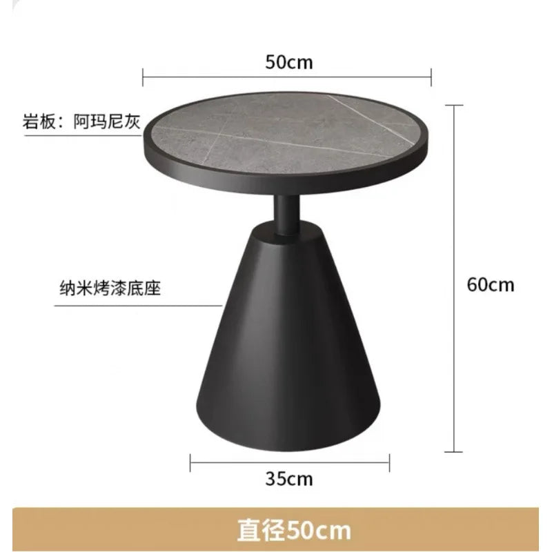High Quality Golden Stainless Steel Round Small Side Coffee Table for Cafe Living Room