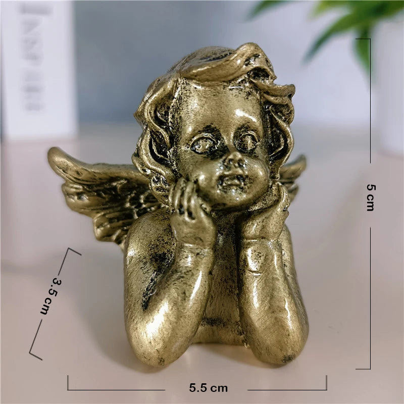 Golden Angel Fairy Figurines - Resin Prayer Statue | Wedding & Home Decor