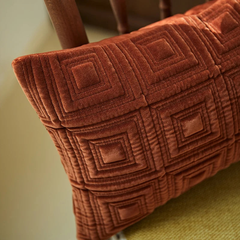 Burgundy Red Pillows Retro Flora Cushion Case Luxury European 30x50 Decorative Pillow Cover For Sofa Chair Home Decorations