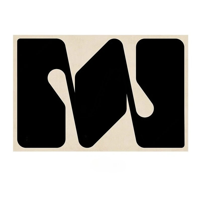 Black & White Abstract Rug - Modern Geometric Curves