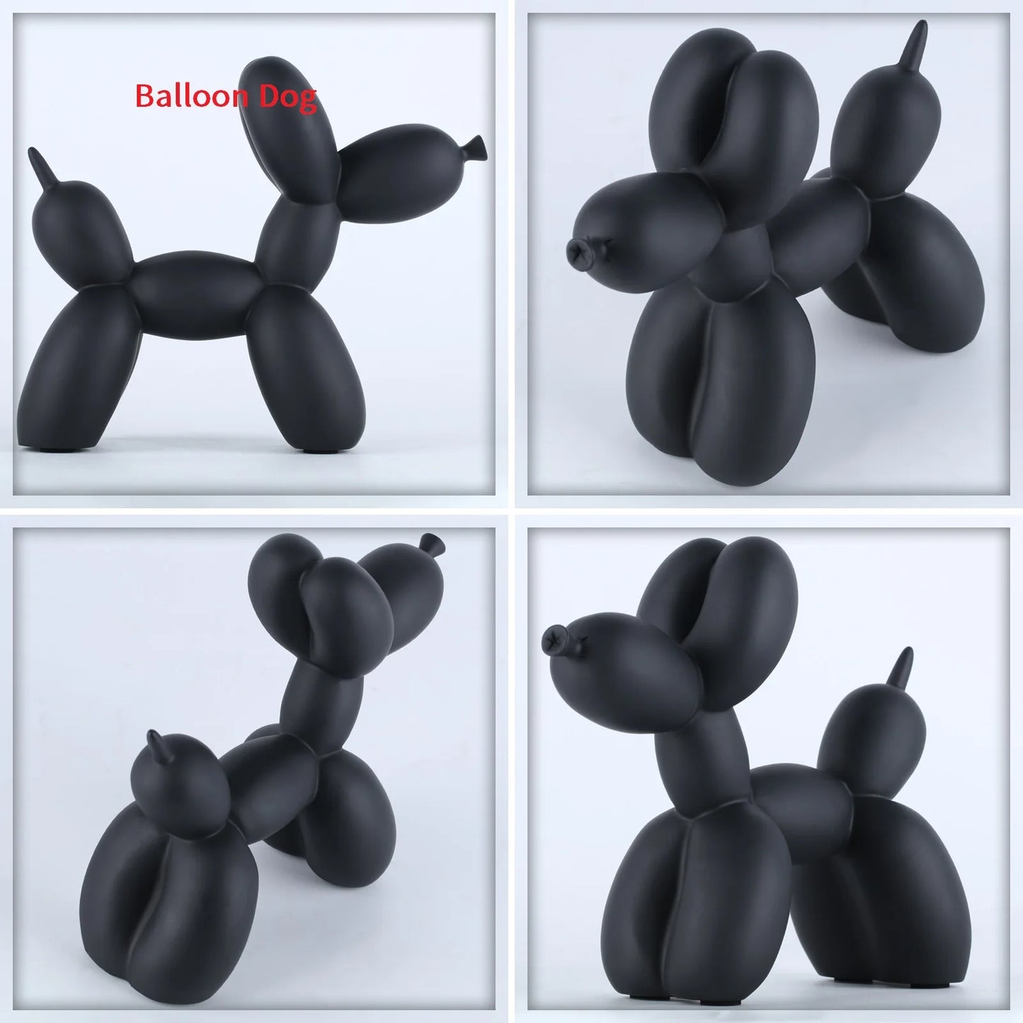 Matte Balloon Dog Statue - Resin Sculpture | Modern Nordic Home Decor