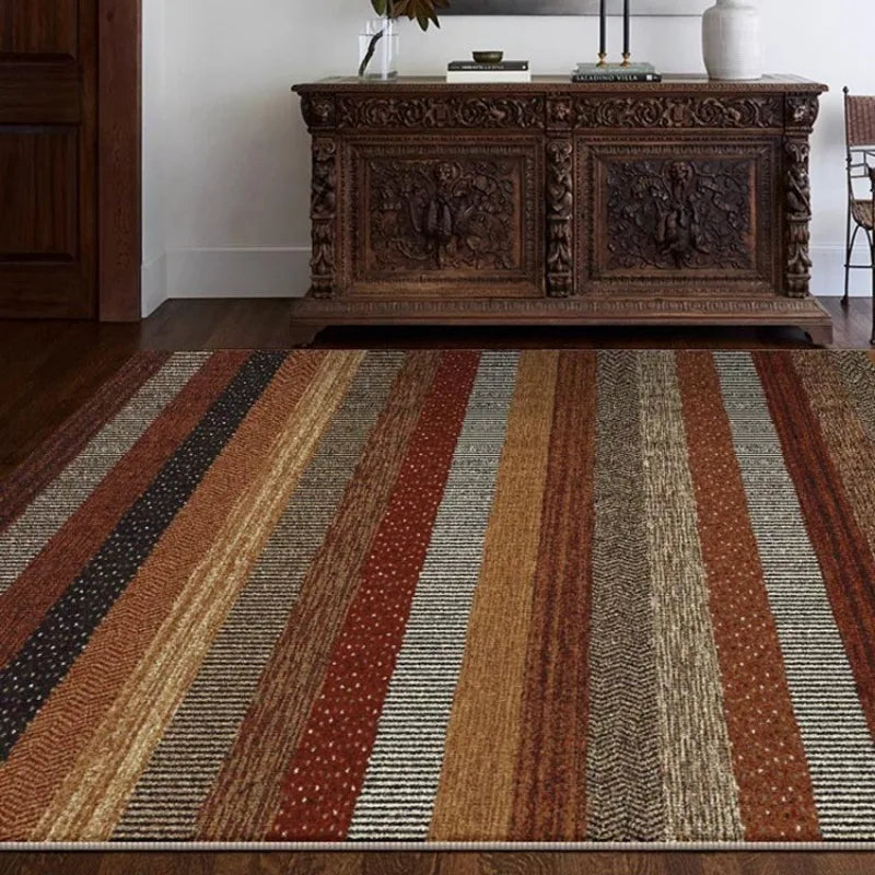 Retro Striped Carpet - Modern Luxury Living Room Rug