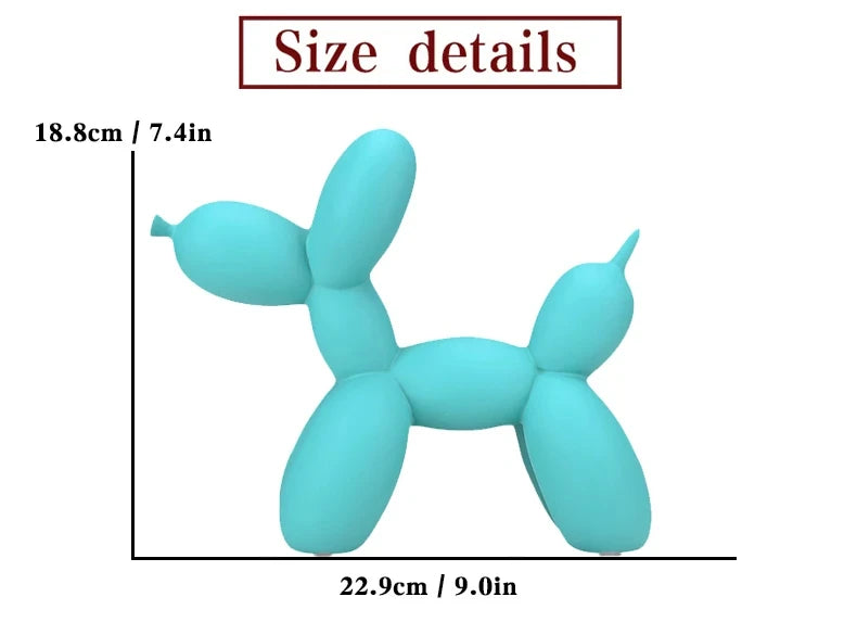 Matte Balloon Dog Statue - Resin Sculpture | Modern Nordic Home Decor