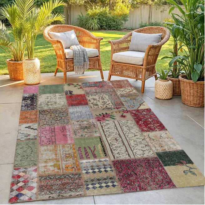 Dark Blue Heriz Turkish Rug - Bohemian Area Rug