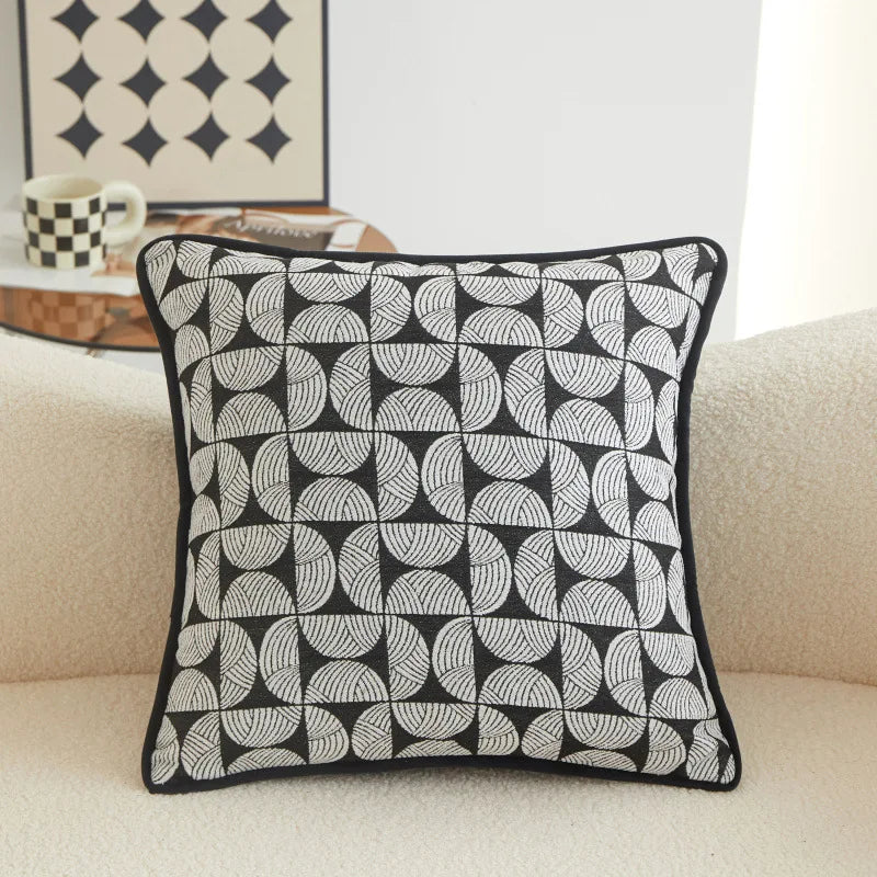 Modern Simple Creative Chenille Bed Backrest Cushion Soft Package, Light Luxury and High-end Sofa Throw Pillow Home Accessories