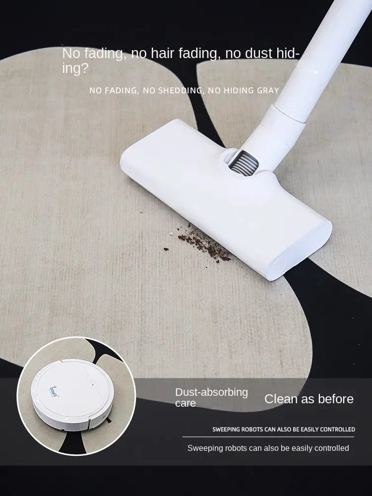 VIKAMA Living Room Rug Modern Simple Black Sofa Table Mat Light Luxury Bedroom Bed Blanket Home Crystal Velvet Large Area Mat