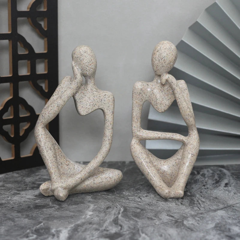 Thinker Statue - Abstract Yoga Figurine | Nordic Home Decor
