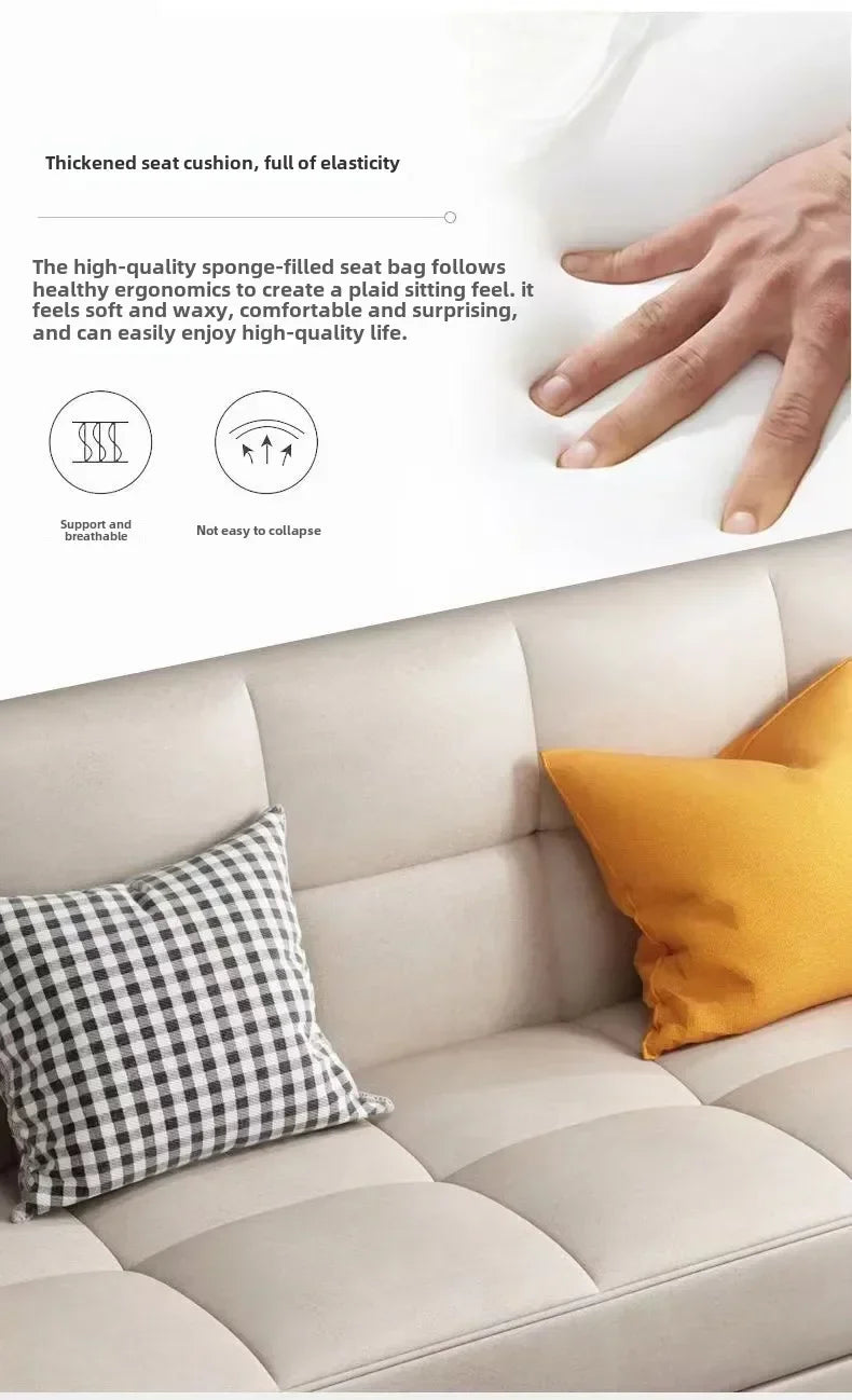 Sofa living room Small apartment rental room Folding sofa bed Single double bedroom Simple modern apartment Fabric sofa