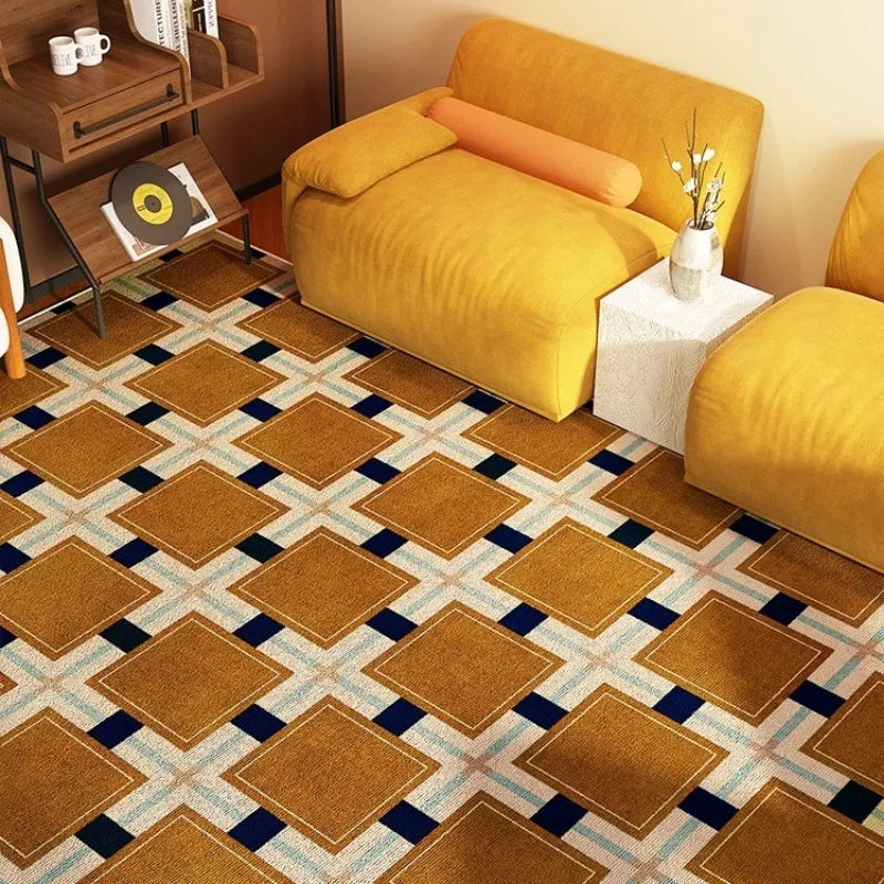 Mid-Century Geometric Rug - Retro Pattern Collection