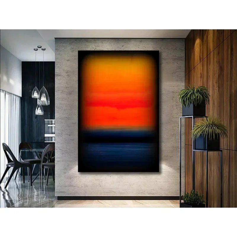 Minimalist Colour Block Wall Art Canvas Print Poster for Living Room Bedroom Decorative Painting