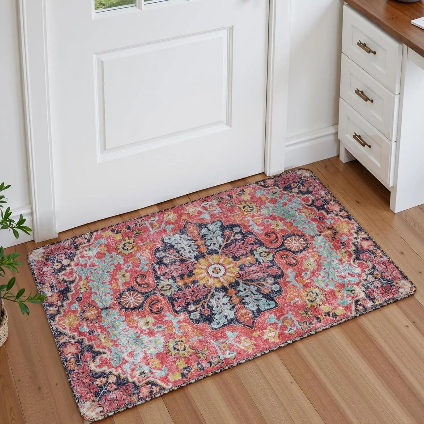 Vintage Persian Rug - Distressed Medallion Collection