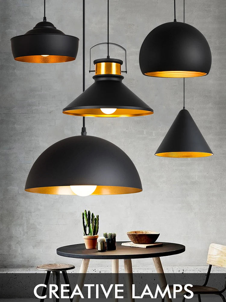 Pendant Light: Industrial Black Ceiling Lamp for Restaurant, Dining & Bar