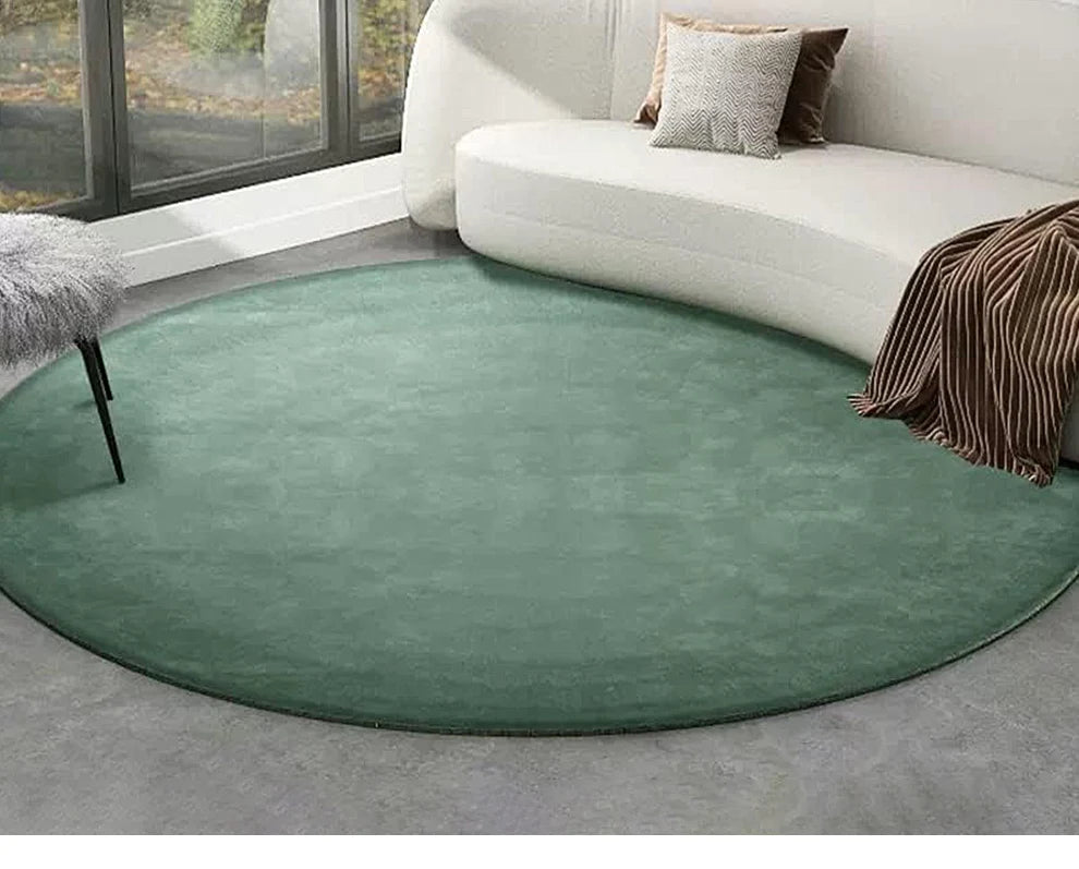Round Green Carpet - Luxury Soft Plush Rug