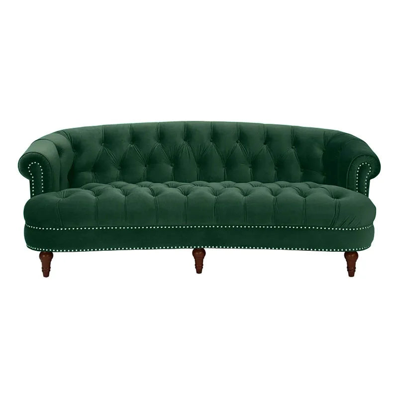 Velvet Sofa 3-Seat: Luxurious Upholstered Couch for Living Room, Hotel & Apartment