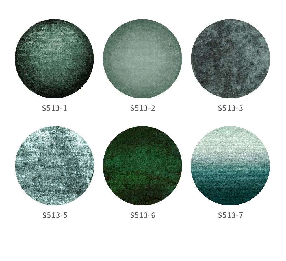 Round Green Carpet - Luxury Soft Plush Rug