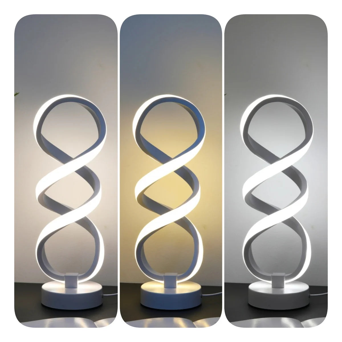 Modern Artistic Desk Lamp - USB Powered with Three-Color Lighting