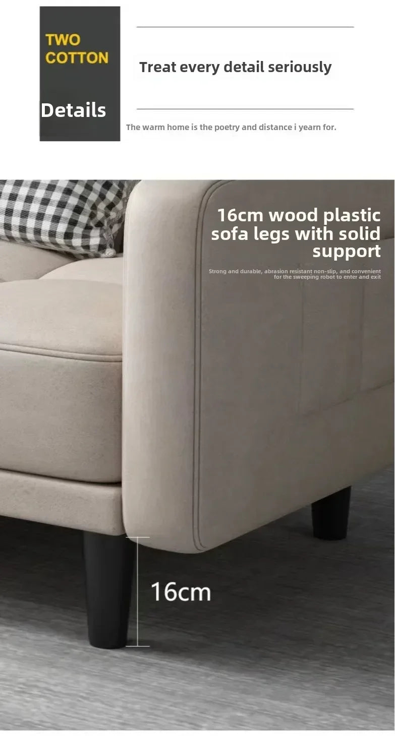 Sofa living room Small apartment rental room Folding sofa bed Single double bedroom Simple modern apartment Fabric sofa