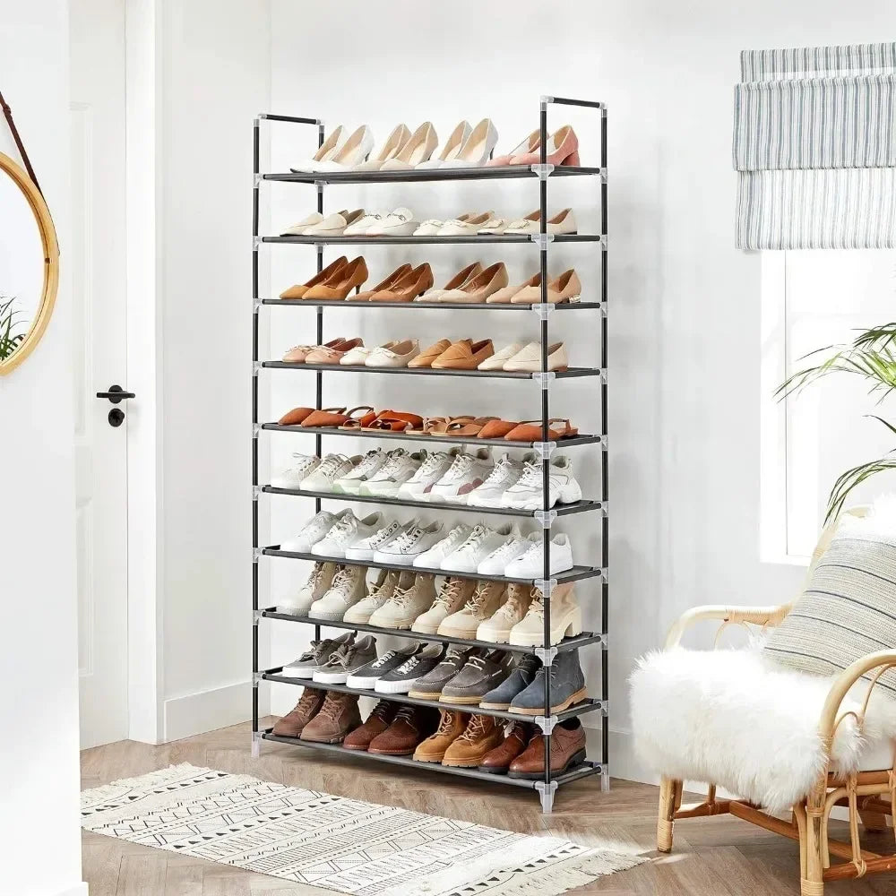 10-Tier Shoe Storage Cabinet - Multi-Layer Standing Rack