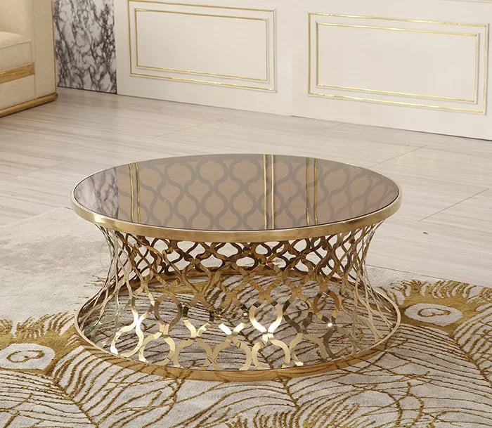 creative corner few gold stainless steel round few mirror edge few sofa side table side cabinet casual small coffee table