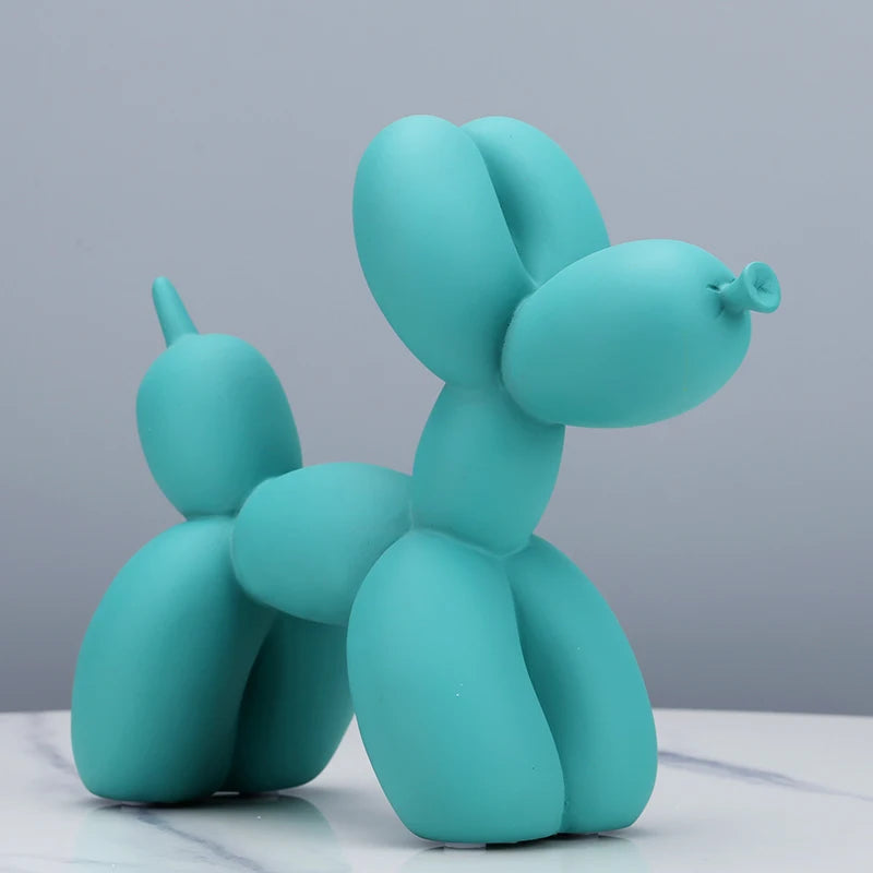 Matte Balloon Dog Statue - Resin Sculpture | Modern Nordic Home Decor