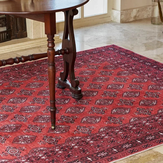 Living Room Carpet Bedroom Wool Bedside Rugs Machine Washable Foldable Mat Vintage Nordic Rug Soft Fluffy Plush Home Decoration