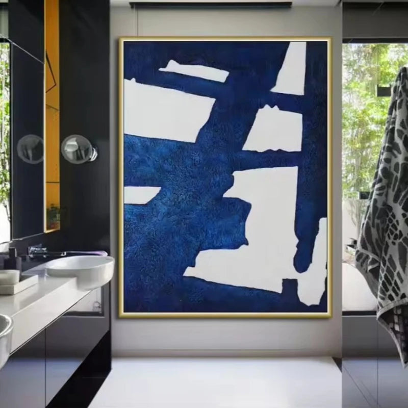 Nordic Abstract Blue Poster and Prints Canvas Painting Wall Art Picture for Living Room Home Decor Cuadros