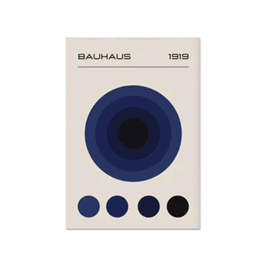 Mid Century Modern, Bauhaus Style  Abstract Geometric Posters Wall Art, Canvas Painting Prints Pictures Gallery Living Room Interior Home