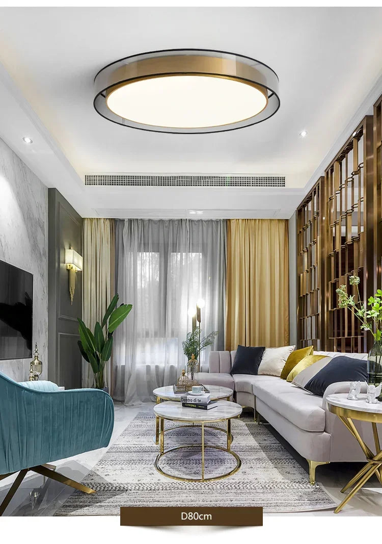 Pendant Light: Modern Circular Ring LED in Gold & White for Dining & Living Room
