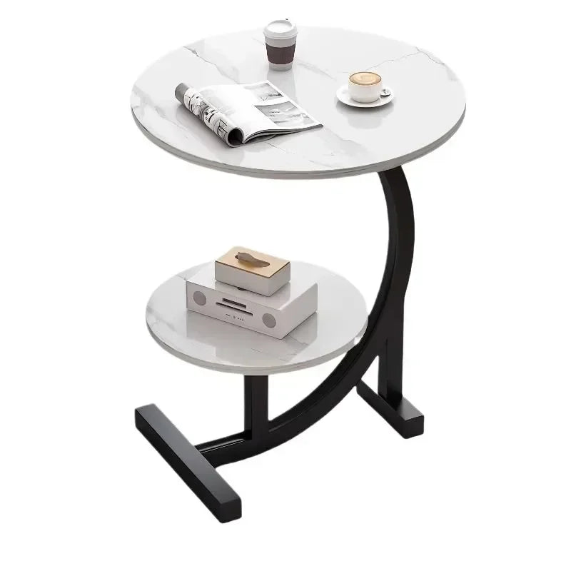 Designer Luxury Coffee Tables Gold Breakfast Minimalist Round Side Table Lounge Space Saving Mesa Auxiliar Living Room Furniture