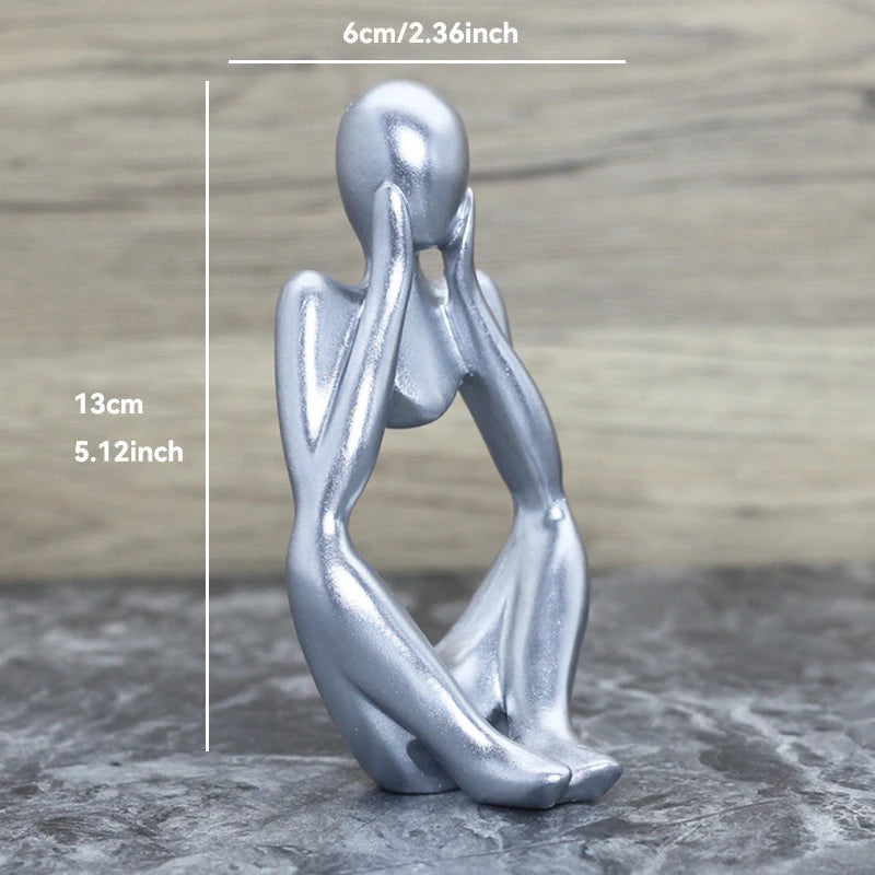 Thinker Statue - Abstract Yoga Figurine | Nordic Home Decor