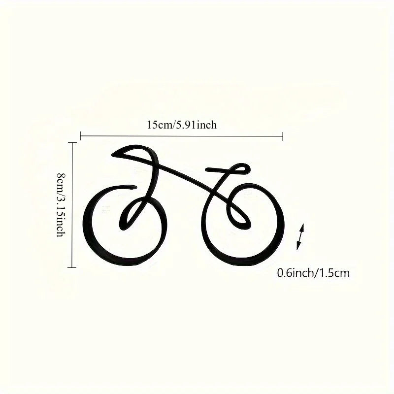 Modern Black Abstract Bicycle Sculpture - Chic Bike Decor Piece for Home & Office, Ideal for Living Room, Bedroom, Study