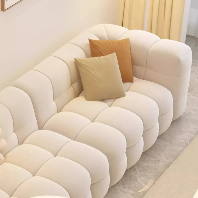 Quilted Channel Sofa – Contemporary Tufted Living Room Seating
