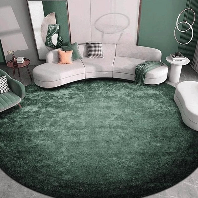 Round Green Carpet - Luxury Soft Plush Rug