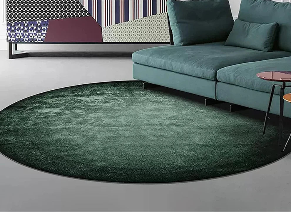 Round Green Carpet - Luxury Soft Plush Rug