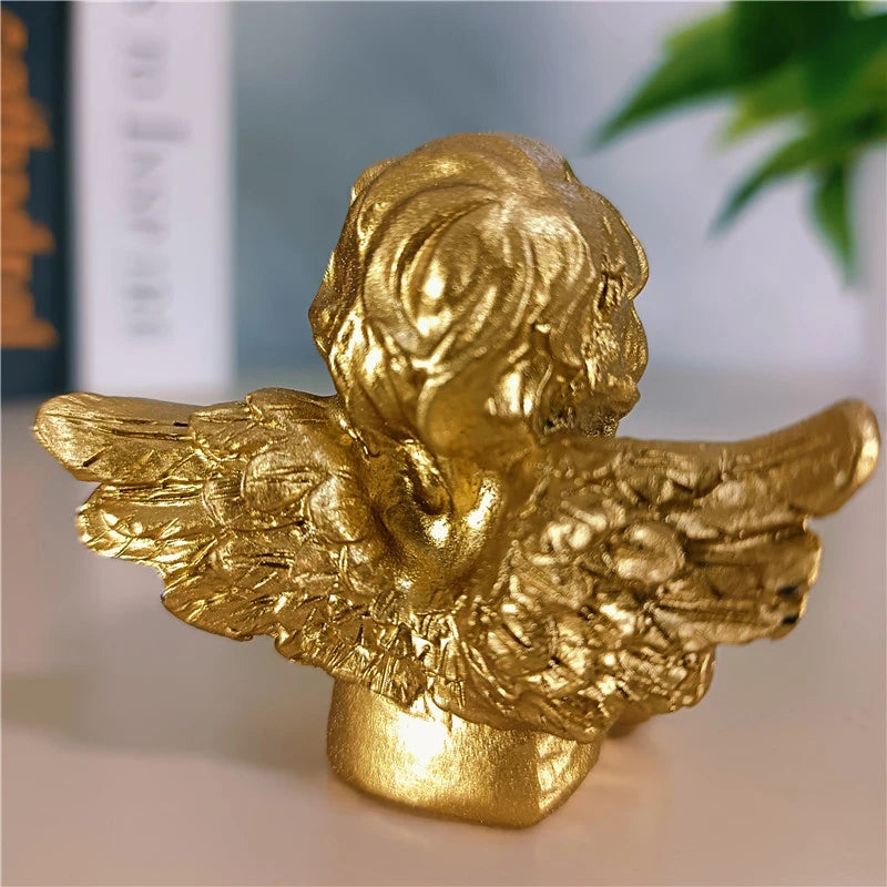 Golden Angel Fairy Figurines - Resin Prayer Statue | Wedding & Home Decor