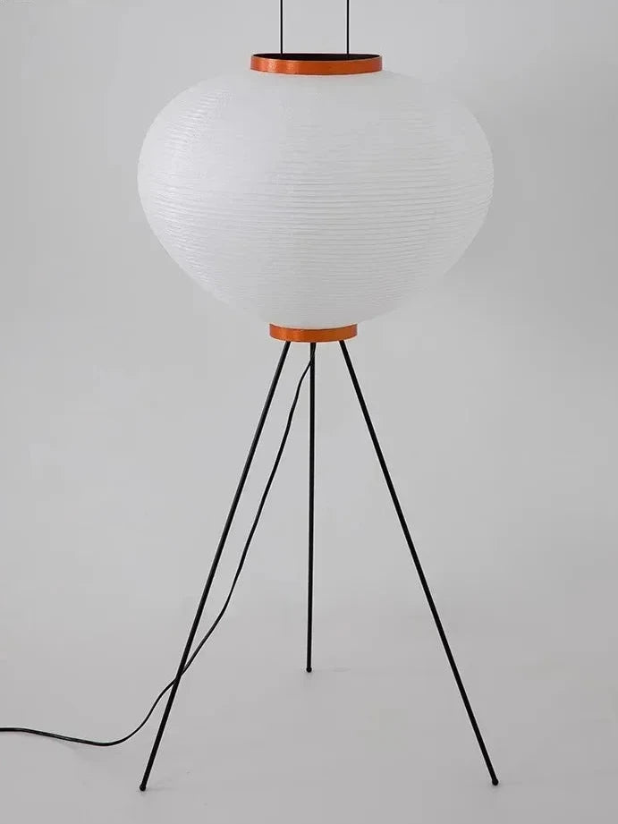 Japanese Minimalist LED Floor Lamp - Nordic Lantern Style