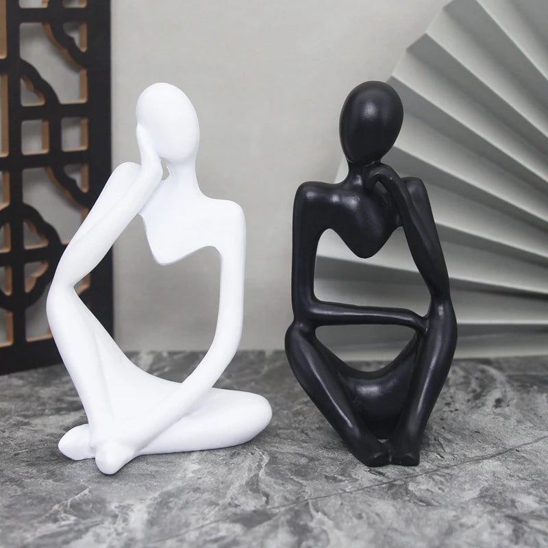 Thinker Statue - Abstract Yoga Figurine | Nordic Home Decor