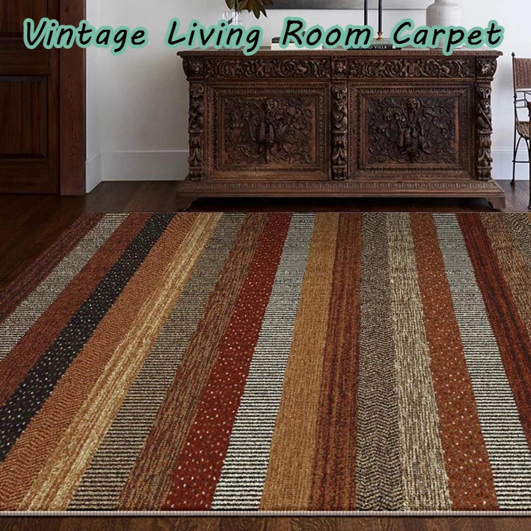 Retro Striped Carpet - Modern Luxury Living Room Rug
