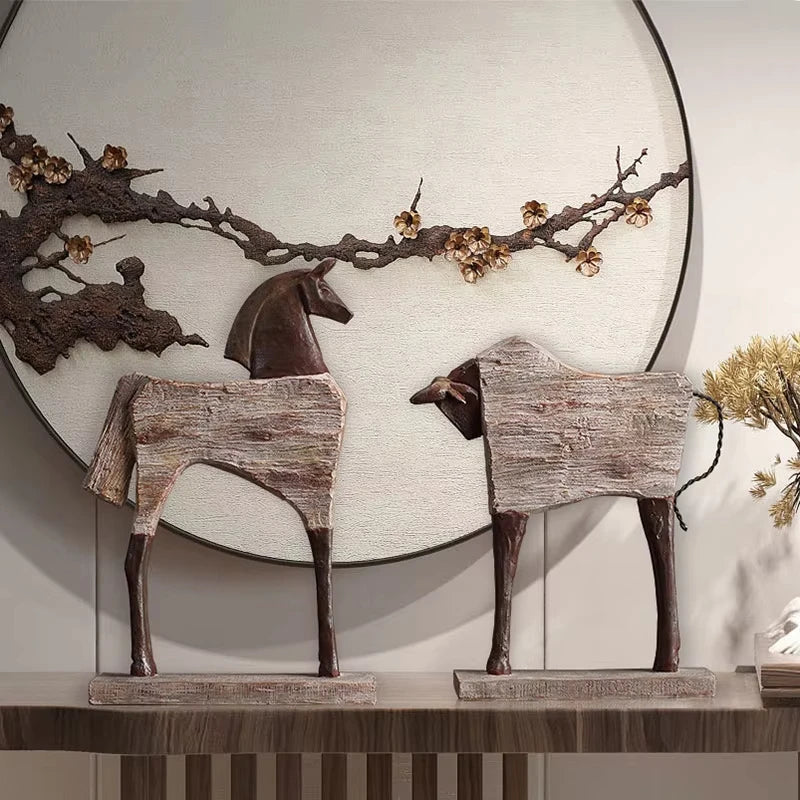 Abstract Horse Statue - Modern Art Sculpture | Desktop Room Decoration