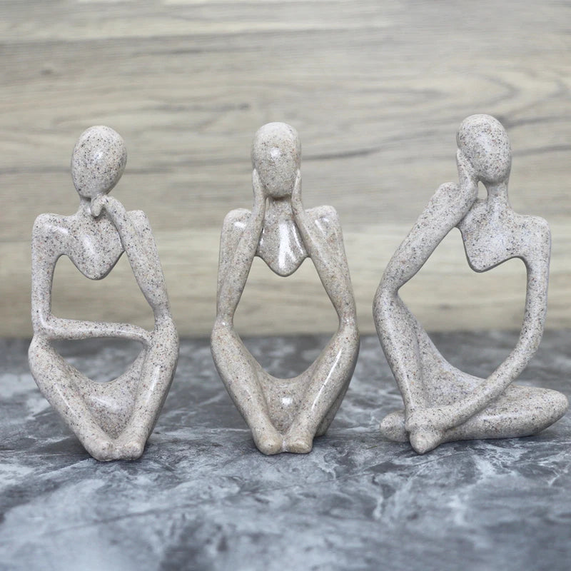 Thinker Statue - Abstract Yoga Figurine | Nordic Home Decor