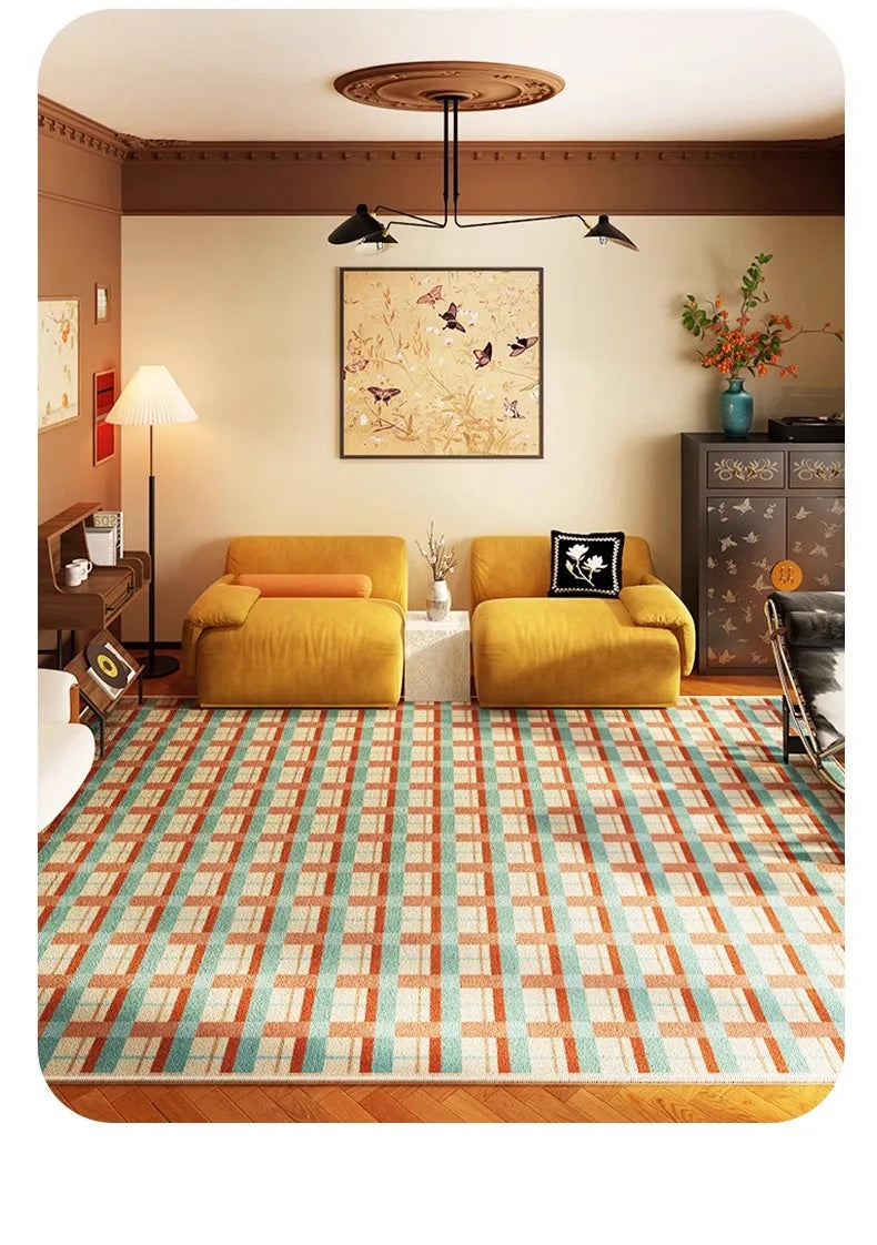 Mid-Century Geometric Rug - Retro Pattern Collection