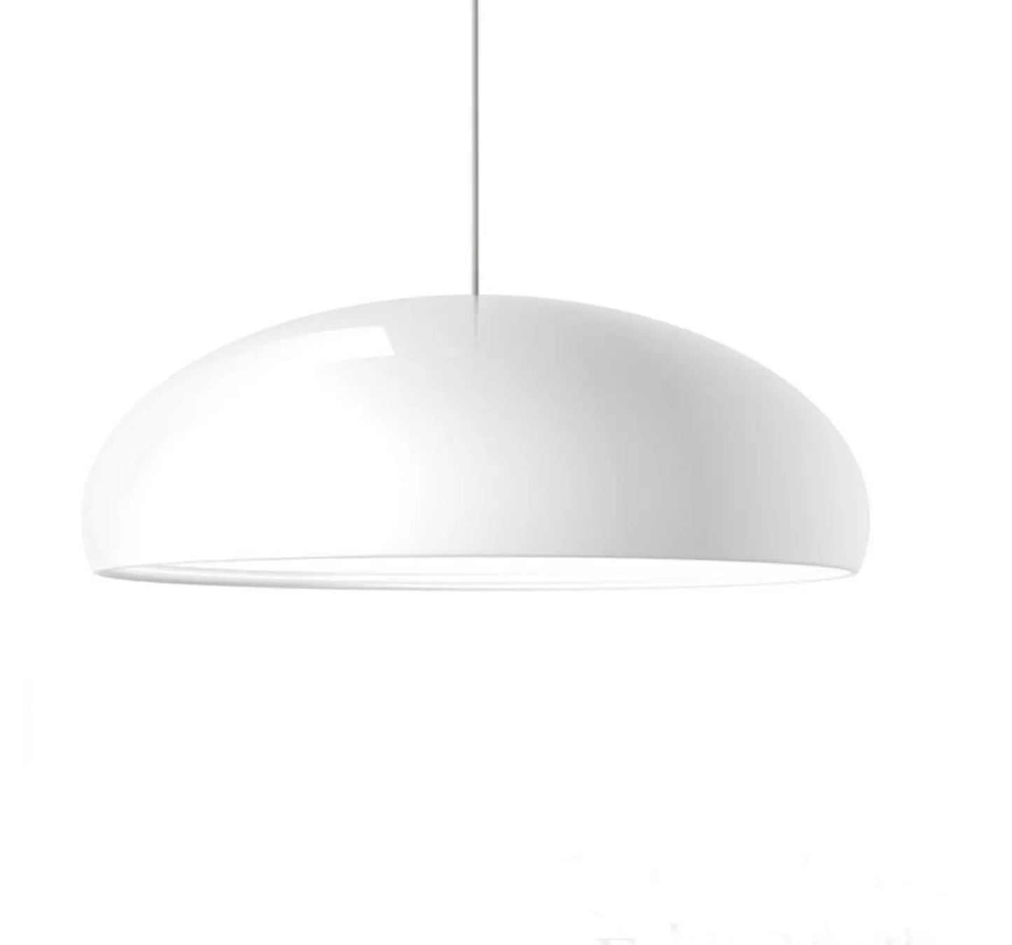Pendant Light: Modern Dome Shade in Orange, White, Black & Deep Red