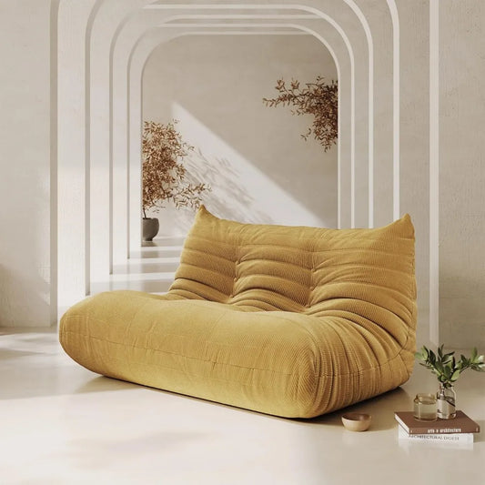 Foam Floor Lazy Couch Bean Bag Chair Sofa Fireside 2 Seat Lounger Couches for Adults Oversize Corduroy Cozy Chair for Home