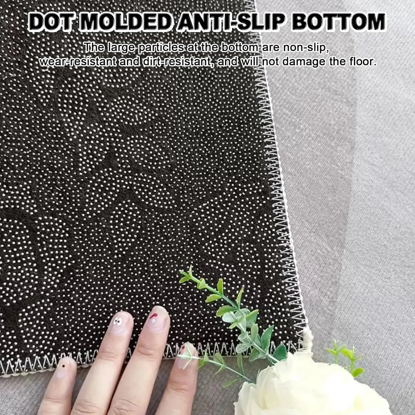 Navy Blue Abstract Rug - Organic Pattern